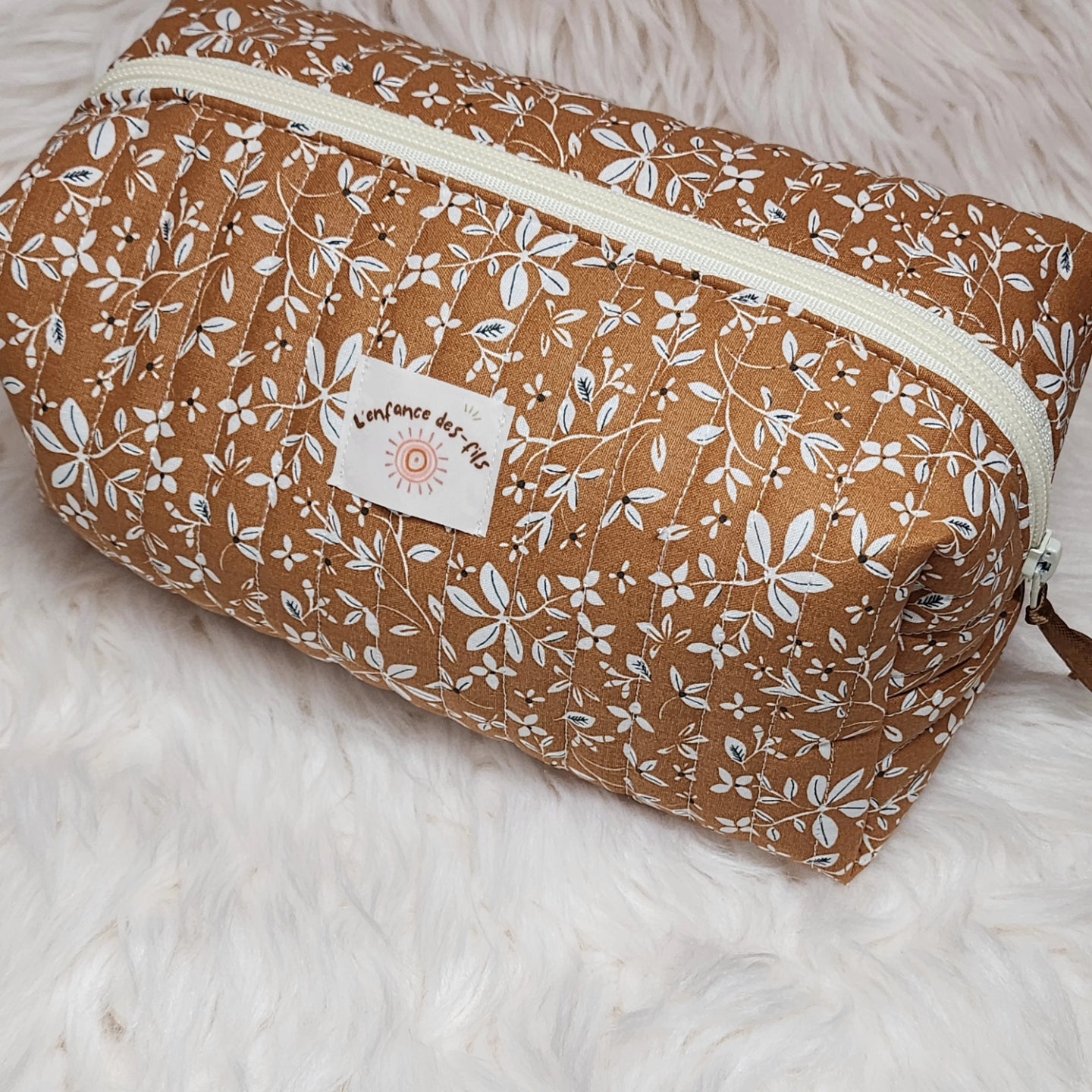 Trousse de toilette matelassé automne