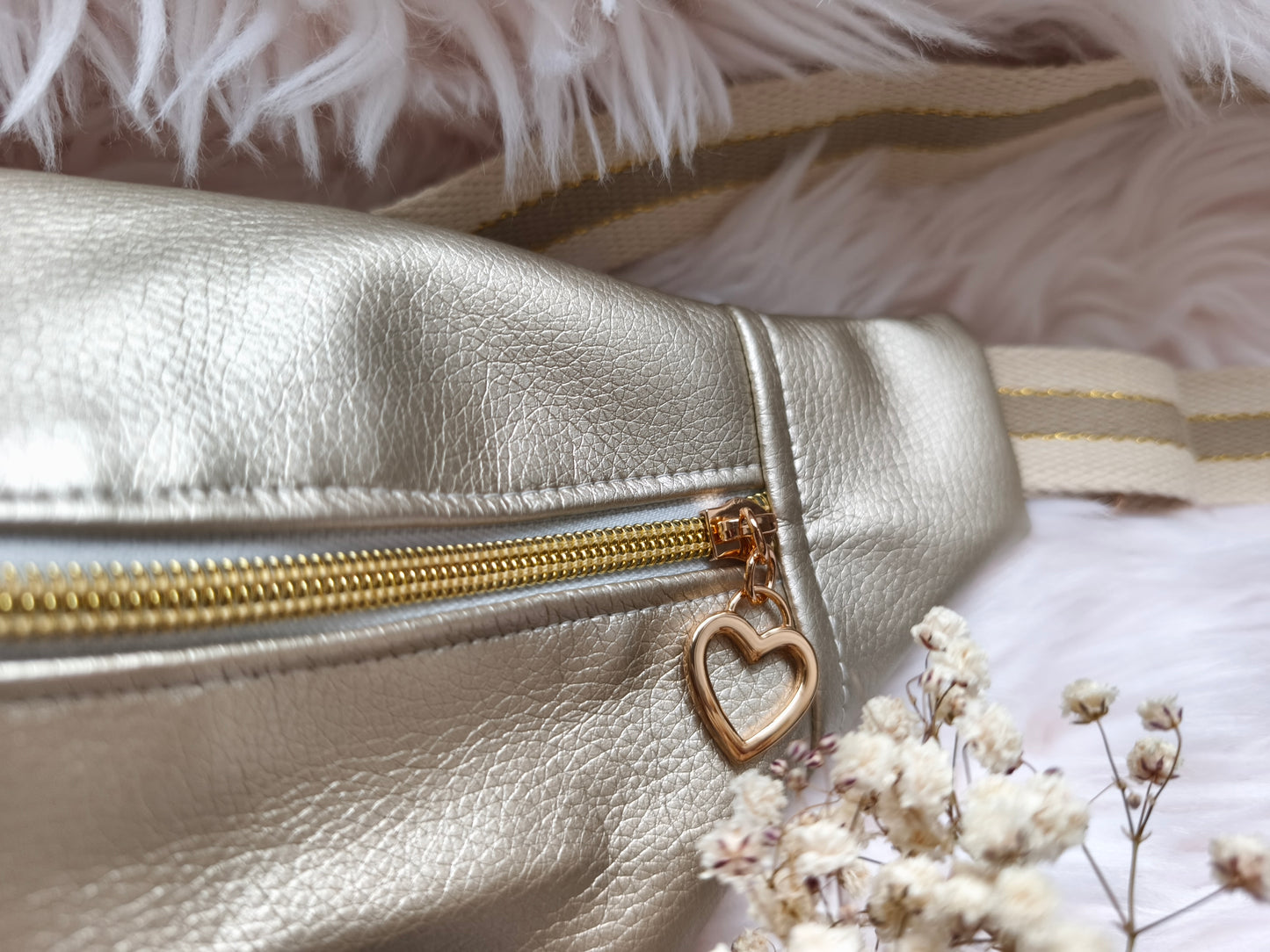 Sac banane doré métallisé